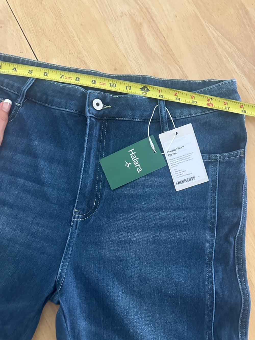 Halara Flex Denim Casual Skinny Jean Style 02677449 Stretch Med Light Wash Sz 16 - Picture 7 of 15